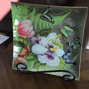 8 x 8 decorative floral plate